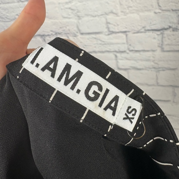 I.AM.GIA Fran Pinstripe Cutout Top XS - Picture 7 of 7